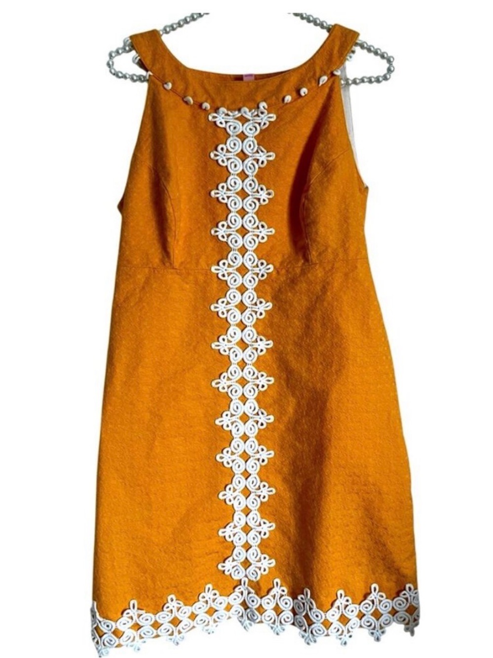 Lilly Pulitzer Jacqueline Shift Dress in Tangerine Orange /
White